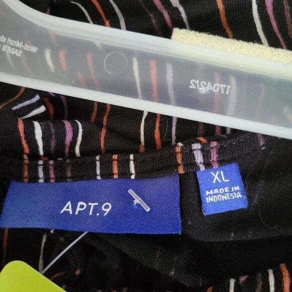 Apt. 9 dress office stretchy knit Colorful XL Shift Professional keyhole chic - Picture 13 of 15